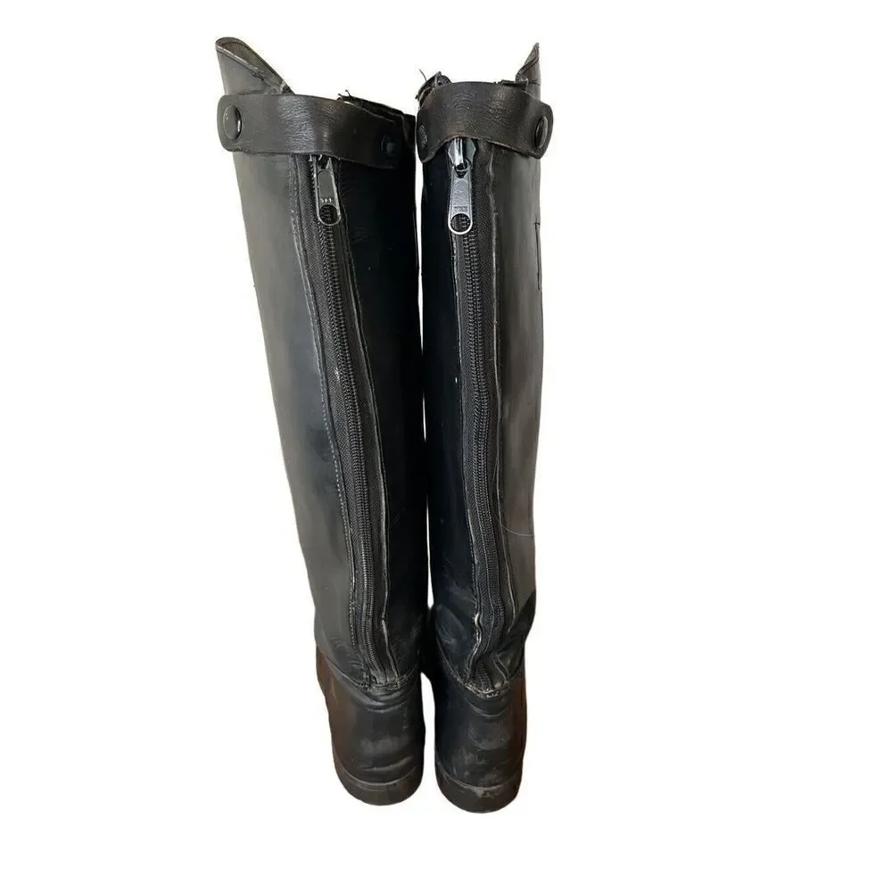 Birkenstock Knee High Black Leather Riding Style Boots Women’s 8 Equestrian